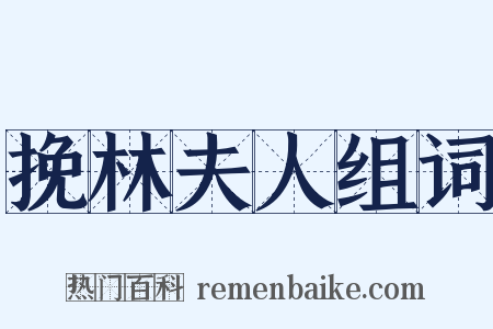 挽林夫人组词是什么意思的图片